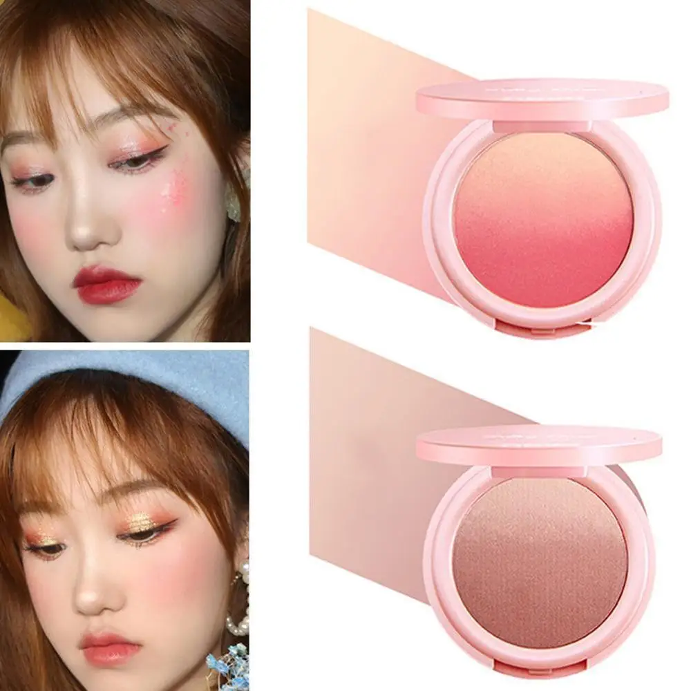 4 цвета румяна персикового красная Румяна пудра палитра 3D контур скульптор лица