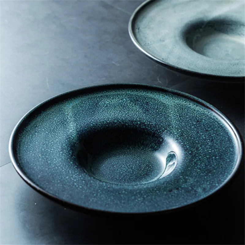 European Creative Personality Ceramic Western Pasta Dish Soup Straw Hat Dessert Plate Kitchen Dinnerware Home Deep | Дом и сад