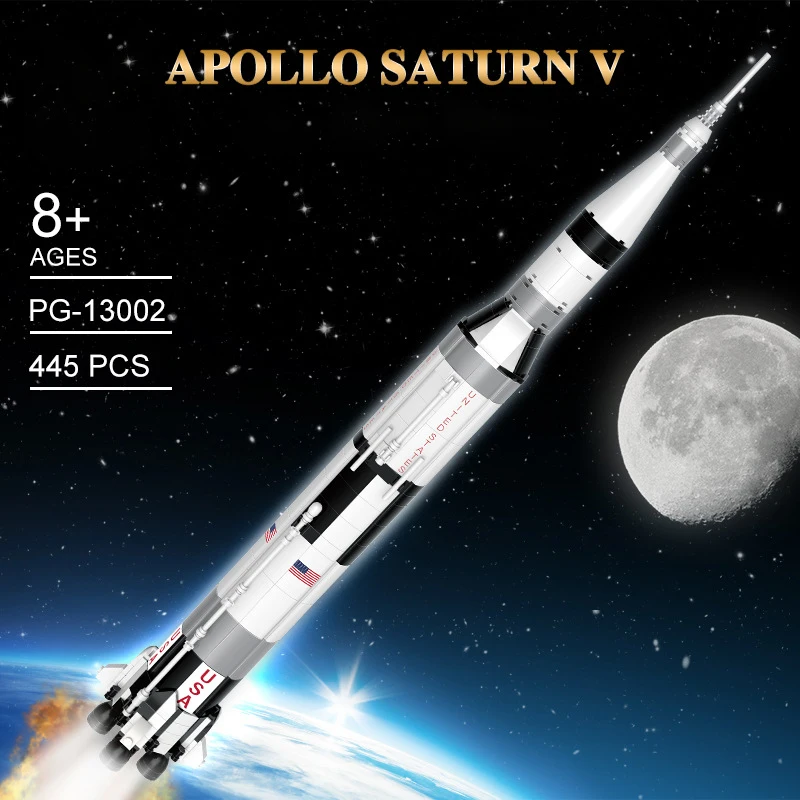 

Apollo Saturn 5 Moon Landing Shenzhou Spacecraft Rocket Model Building Blocks xmas Gifts Toys For Children Kids Education