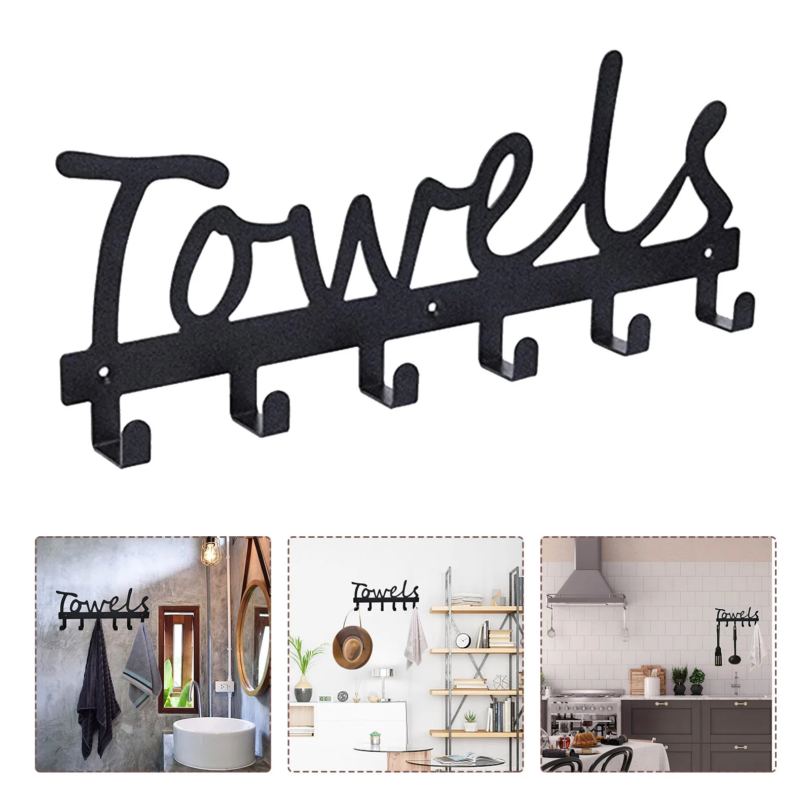 

Bathroom Towel Rack For Wall Mount Hanging Easy To Install Towel Holder Hooks Hanging Organizer Shelf Wall Mounted Towels