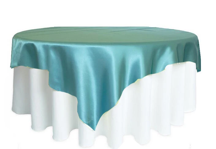 turquoise 1 шт. 5" x 57" атласная скатерть, скатерть для свадебной вечеринки, украшения для ресторана, банкета, 21 цвет - Цвет: turquoise