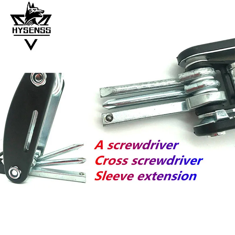 

Hysenss 15 and 1 Inner and Outer Hexagon Screw Driver Wrench Combination Riding Equipment Mountain Bike Multifunctional Tool