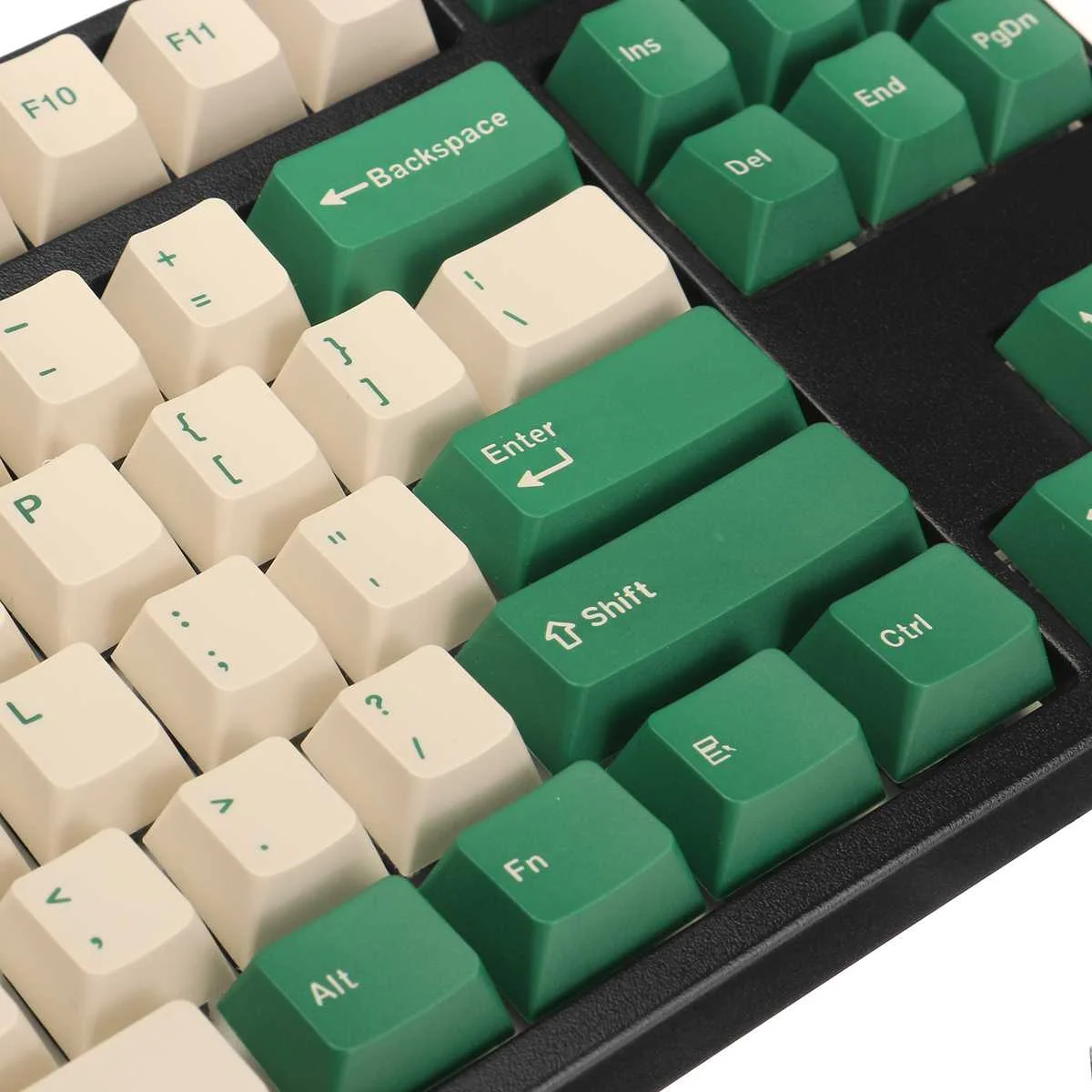 

Feker 123 Keys Emerald Forest PBT Doubleshot Keycaps For Cherry MX Mechanical Keyboard Key Cap Switches OEM Profile
