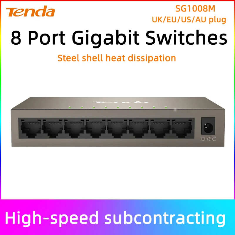 

Tenda тега1008m 8 портов 10/100/1000 Мбит/с гигабитный Ethernet коммутатор, сетевой коммутатор Ethernet