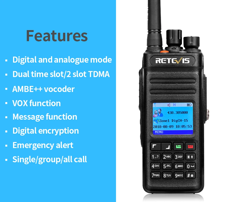 1 шт. Retevis RT83 высокомощная рация DMR цифровое радио(gps) IP67 водонепроницаемый UHF 400-470 МГц цифровой/аналоговый двухстороннее радио