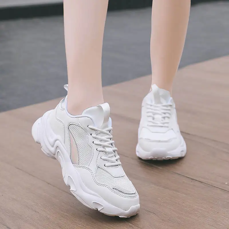 

Женские спортивные кроссовки, Вулканизированная подошва, амортизация, плоская подошва, для бега, 37-45