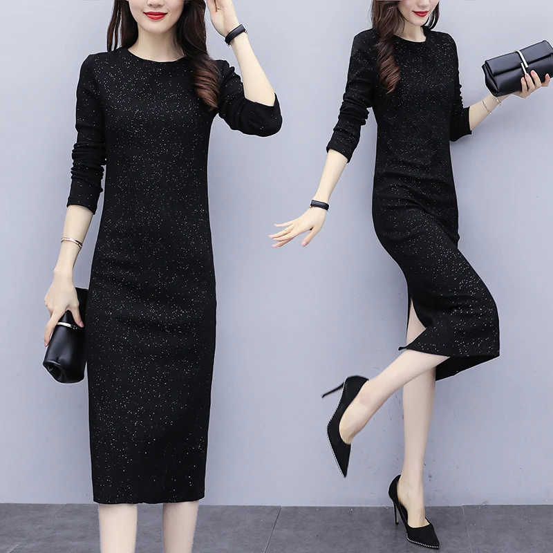 Make big yards dress fat mm fertilizer increased the fashion show thin bronzing qiu dong render | Женская одежда
