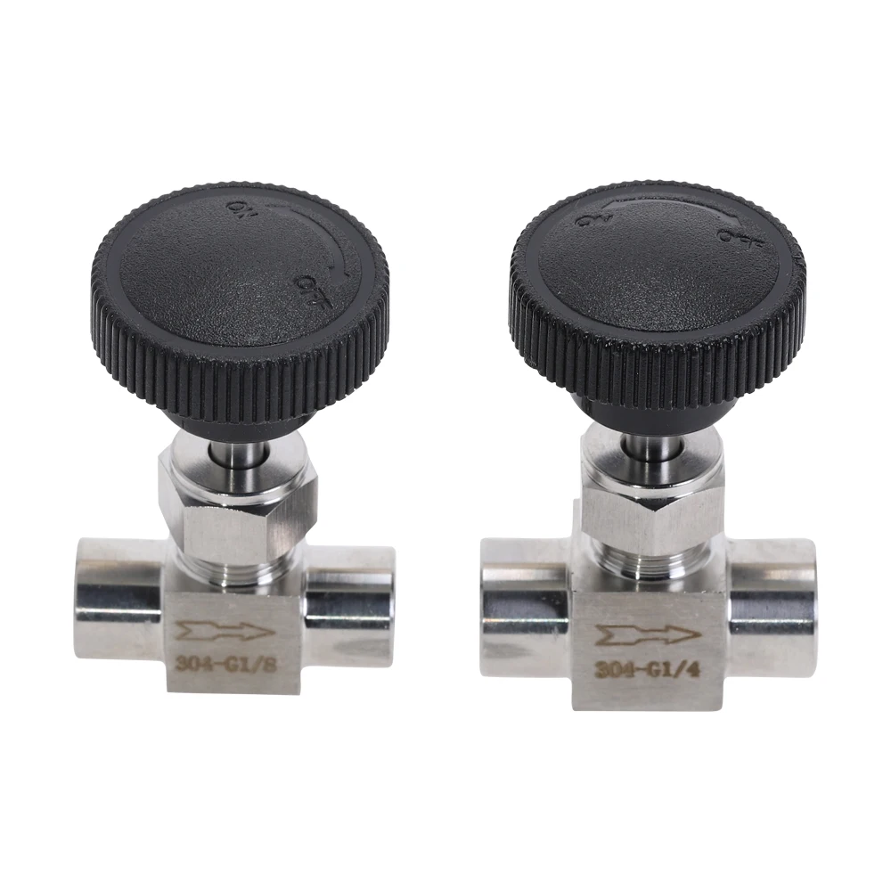 Игольчатый клапан из нержавеющей стали 304 запорный для воды и газа 1/8 дюйма 1/4 3/8 BSP