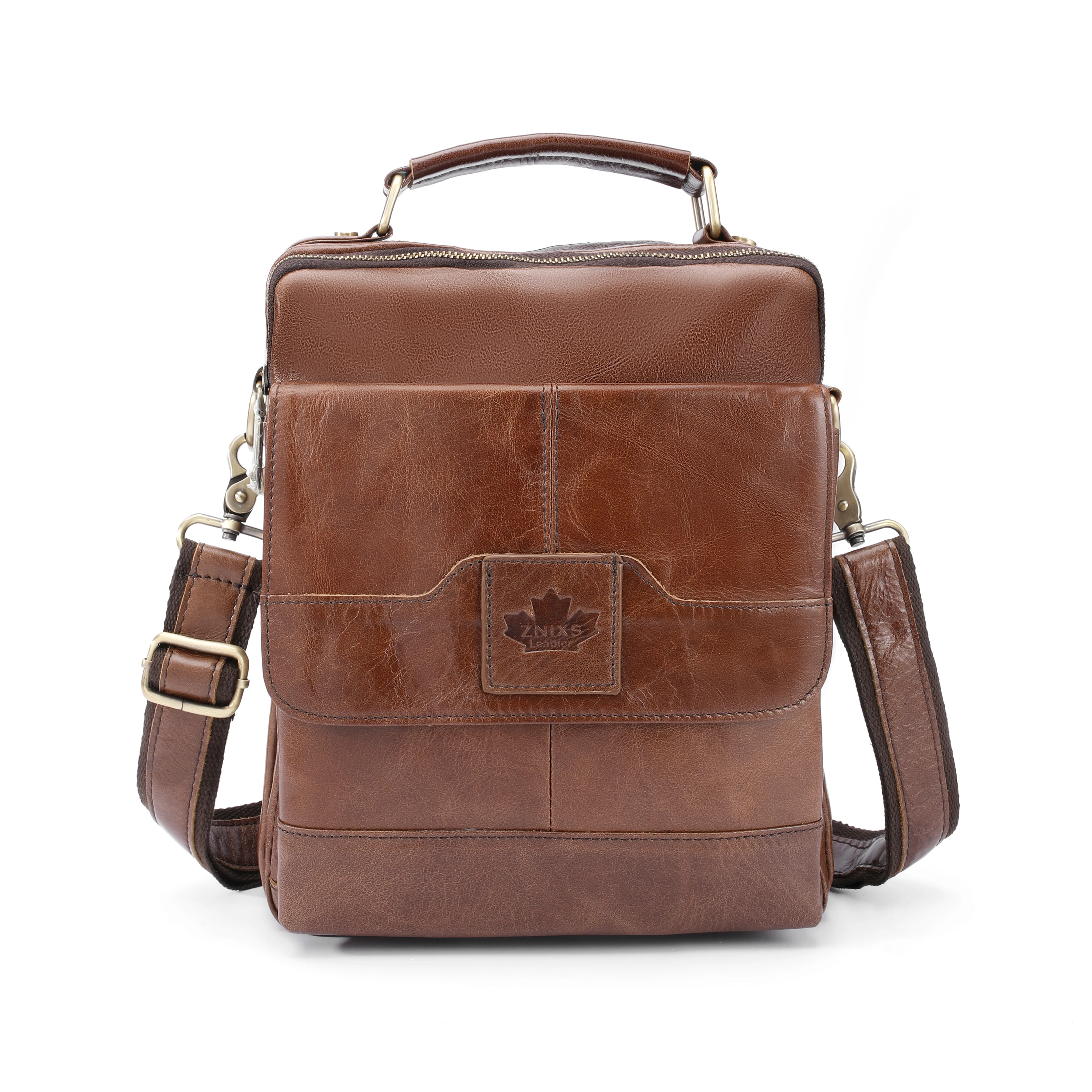 

Fashion men's briefcase business brGenuine Leather Business Briefcase Men Travel Shoulder Messenger Bags Male Document Handbags