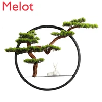 chinese style welcome pine pendant living room background wall decoration wall hanging creative home wall decorations