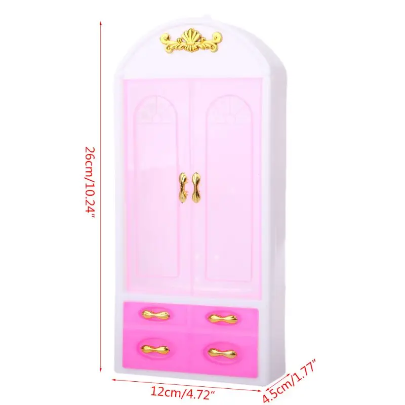 

Hot Selling New Doll Wardrobe Princess Bedroom Furniture Doll Accessories For Barbie Dolls