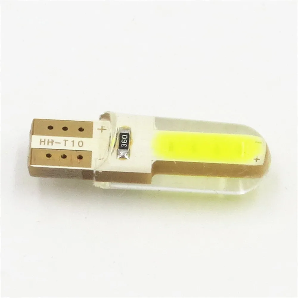 12V W5W T10 COB 194 светодиодный светильник для Чтения номерного знака Canbus Белый