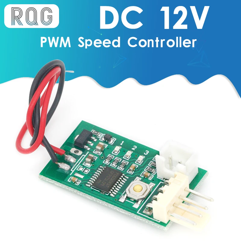 

DC 12V PWM Speed Controller Fan Speed governor 4 Wire Computer Temperature control Switch for PC CPU Cooler Fan Alarm STK IC