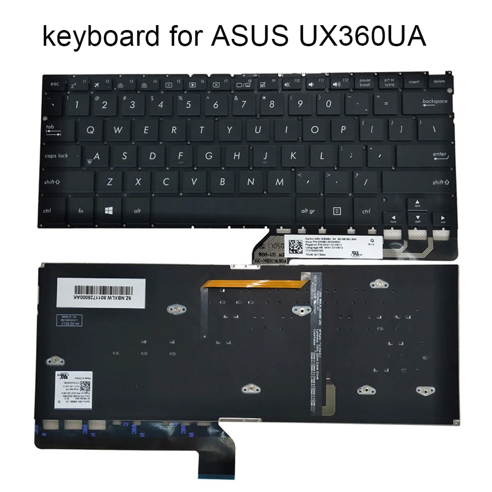 

US computer keyboard backlight for ASUS ZenBook UX360 UX360UA UX360U Q324UA notebook pc keyboards English qwerty 0KN1 351HE13