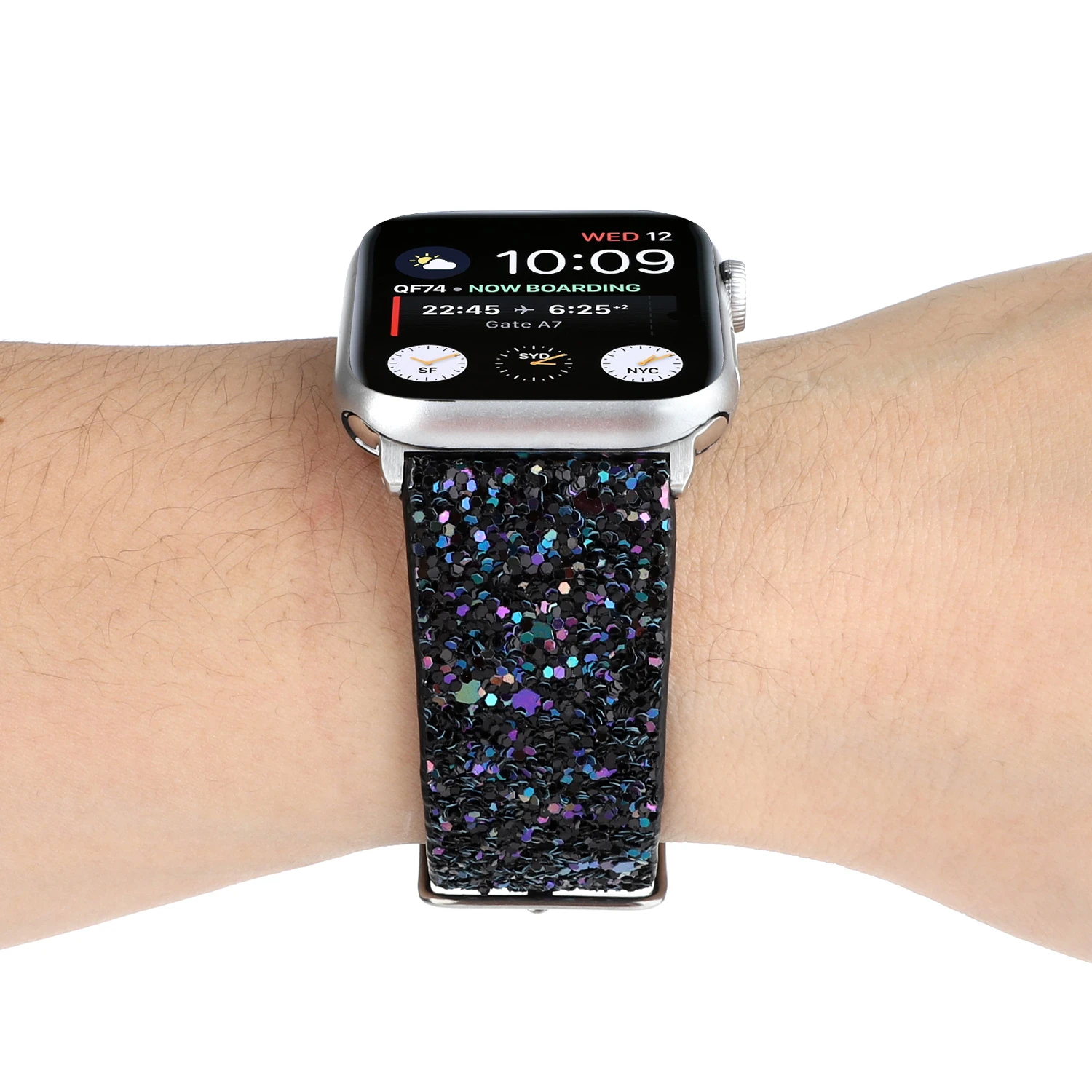 Ремешок кожаный для apple watch band 44 мм 40 iWatch Series 5 4 3 2 1 сменный Браслет наручных смарт