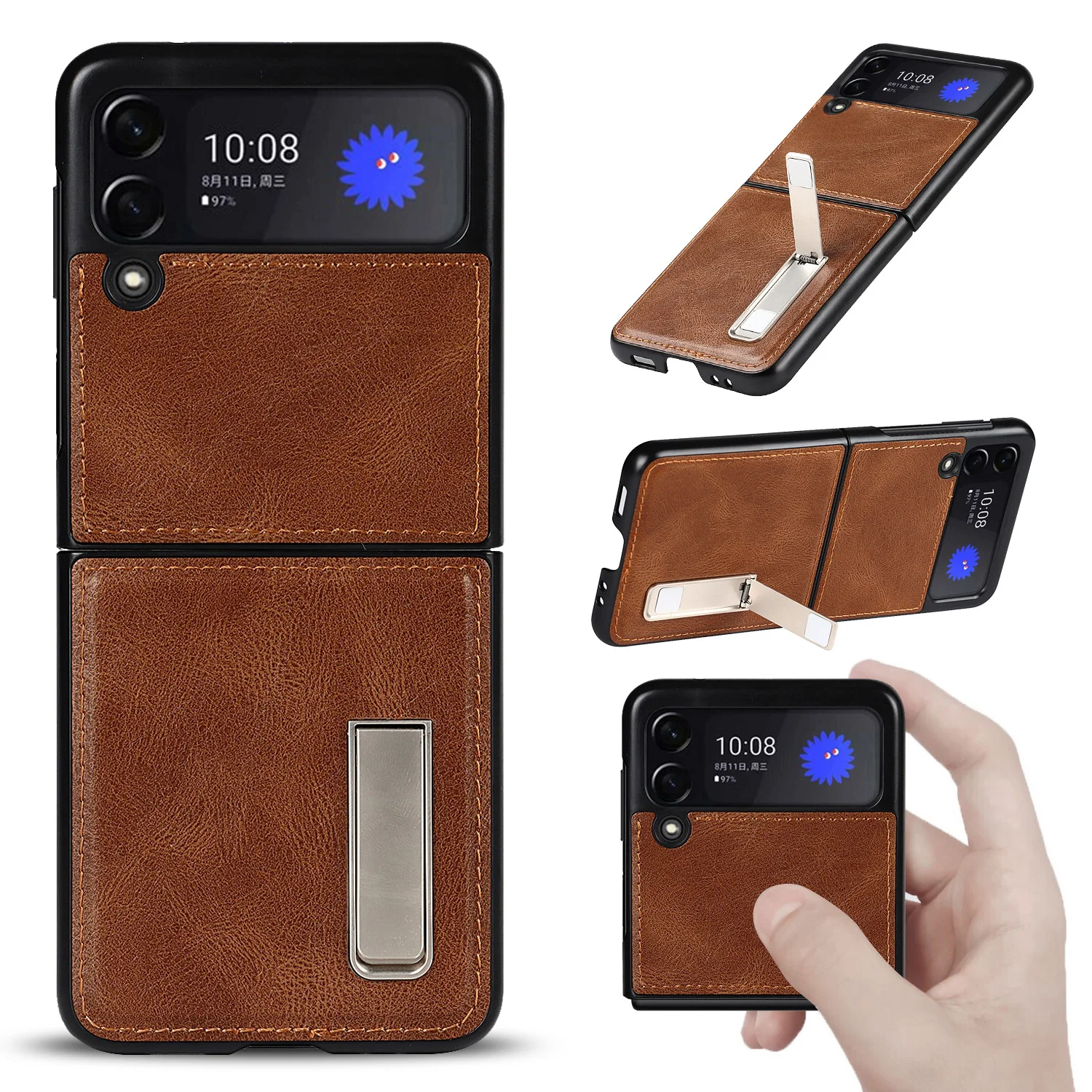 

Чехол-книжка для Samsung Galaxy Z, из экокожи, с защитой от ударов