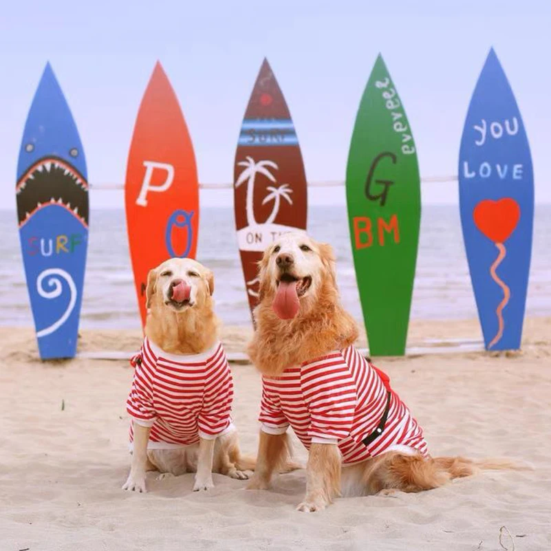 

Dogs Striped Shirt with Detachable Zipper Bag for Small Medium Large Pets Cat Cool Clothes Autumn Costume Suppliers