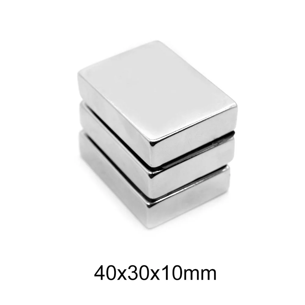 1/2/5CS 40x30x10 Блок Сильный редкоземельный магнит 40 мм x 30 прямоугольные неодимовые