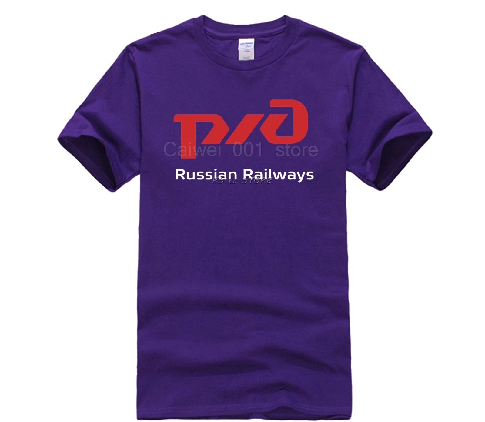 

New Summer Men's Casual Print T Shirt russian railways Fashion New fashion short sleeve cotton crew neck with shirts for mans