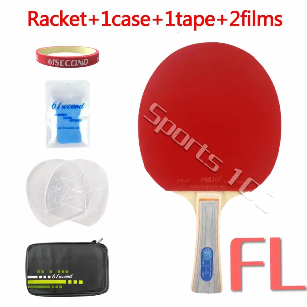 FL with F 1case Pro Combo ракетка для настольного тенниса ракетка для пинг-понга РИТЦ 729 C-5 для дружбы лезвие с 2x Palio AK47 синие матовые резинки - Цвет: FL with F 1case