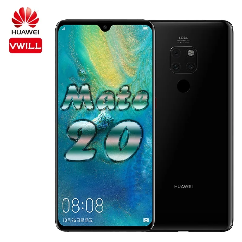 Мобильный телефон huawei mate 20 с глобальной прошивкой, 6,35 дюймов, Восьмиядерный процессор Kirin 980, SuperCharge, 4000 мАч, GPU Turbo, 2,0, отпечаток пальца