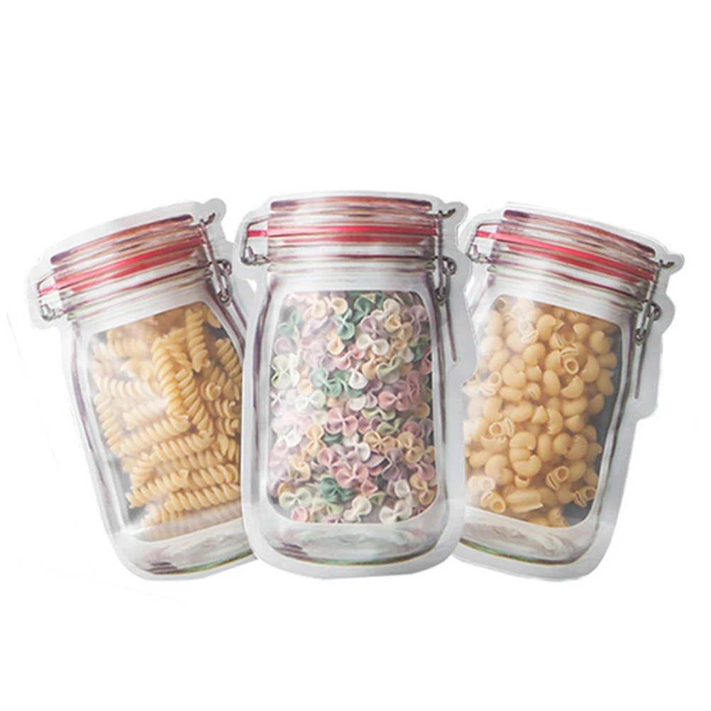 10 шт Mason Jar сумки для хранения продуктов Reclosable Ziplock Treat сумки уплотнительная сумка для хранения продуктов для конфет для печенья, закусок