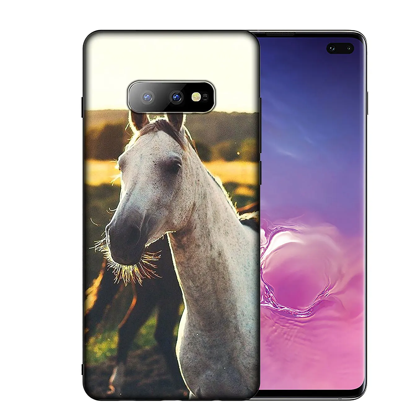 IYICAO Horse Animal Printed Soft Silicone Phone Case for Samsung Galaxy S20 Ultra S10 Lite S9 S8 Plus S6 S7 Edge S10e Cover |