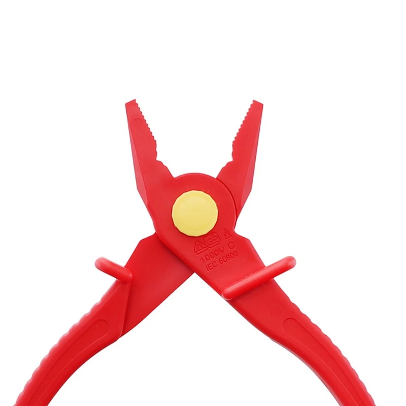 

F2TE Non-slip VDE Resistant Plastic Flat Nose Pliers Used for Clamping or Winding Wire Operation High Temperature Resistant