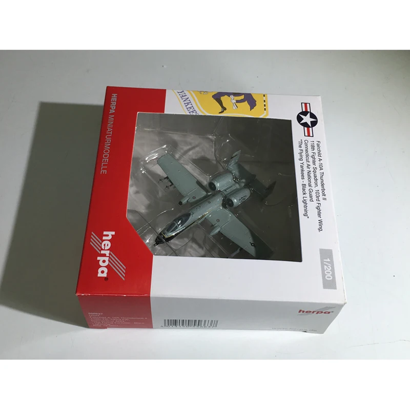1:200 A-10A HER PA Thunderbolt 118 боевой эскадрильный боец Летающий Yankees Игрушечная модель