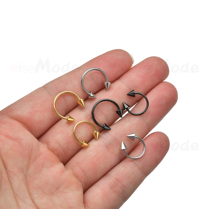 ELSEMODE модные серьги-кольца из нержавеющей стали для пирсинга губ | Украшения и