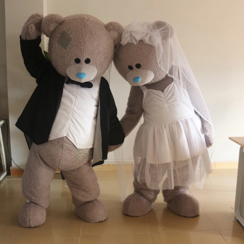 Хэллоуин русский плюшевый медведь синий маскарадный костюм Косплей Взрослый