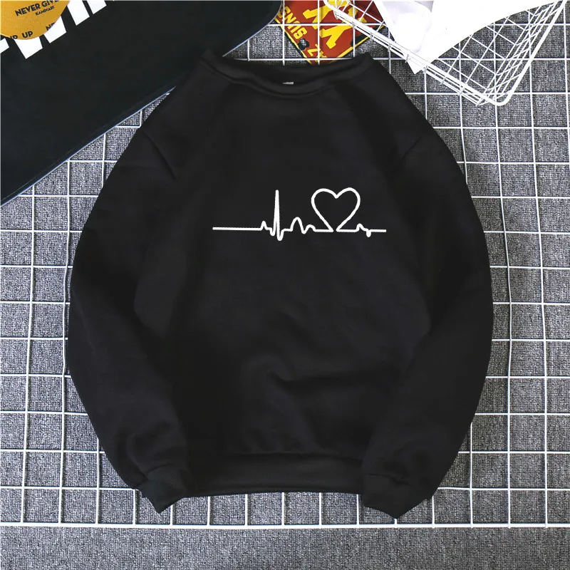 Худи с сердцем, свитшоты, женская повседневная одежда, Kawaii Harajuku, новинка, одежда в стиле панк для девочек, европейский Топ, корейский стиль, sudadera mujer