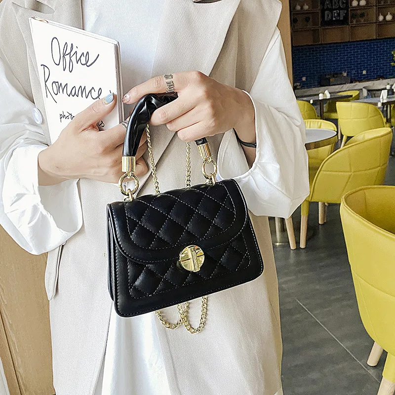 

High Quality Western Style Rhombus Small Bag Female 2021 New Trendy Fashion Chain Messenger Bag Korean Version Small Square Bag