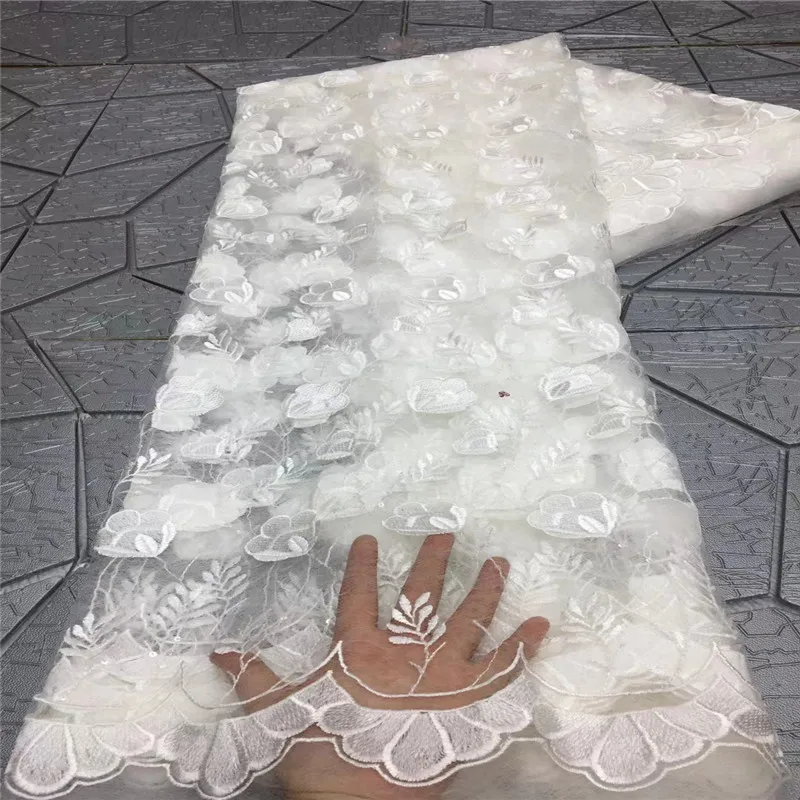 

Latest Nigerian French Swiss Voile Lace In Switzerland For Party 2021 Pure white New Design African Guipure Laces Fabric