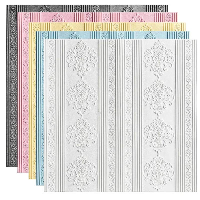 

Clearance 10pcs 3D Brick Wall Sticker DIY Self-Adhesive Decor Foam Waterproof Covering Wallpaper For Kids Room Kitchen Stickers