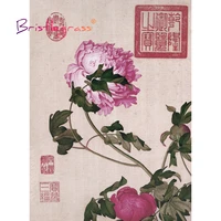 bristlegrass wooden jigsaw puzzles 500 1000 pieces peony flower giuseppe castiglione educational toy chinese painting home decor