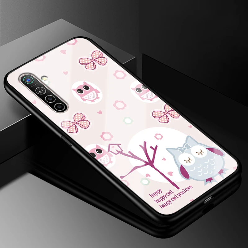 18 Для OPPO Realme X2 чехол 6,4 ''модный стеклянный Жесткий Чехол для задней панели телефона чехол s для OPPO Realme XT силиконовый бампер - Цвет: 18