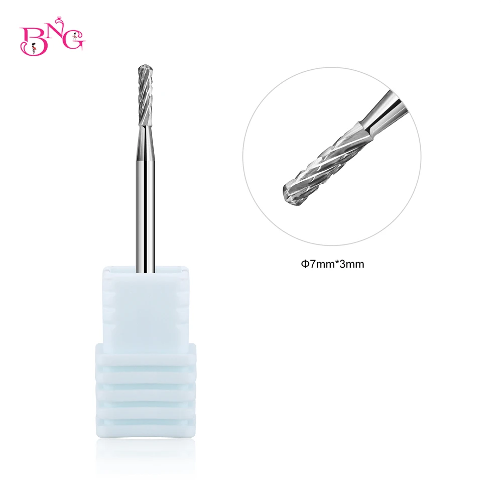 

BNG 1pcsSafety Nail Drill Bits Tungsten Carbide Drill Bit Cuticle Remover 3/32" For Electric Nail File Machine