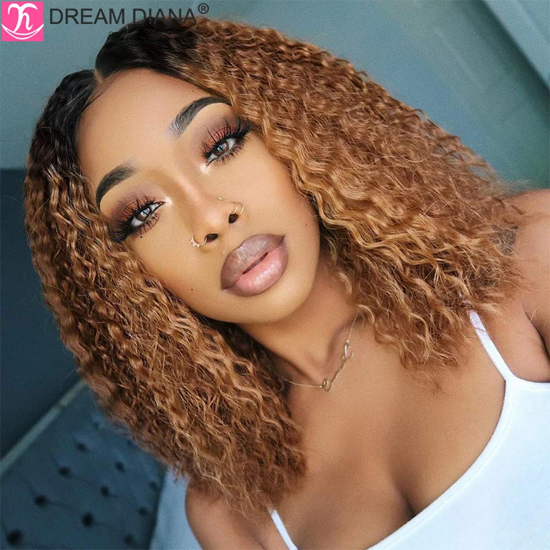 

DreamDiana Brazilian Water Wave Hair Bundles Ombre Curly Hair Remy Ombre Wavy Hair Bundles 100% Human Hair Tissage Bresilien