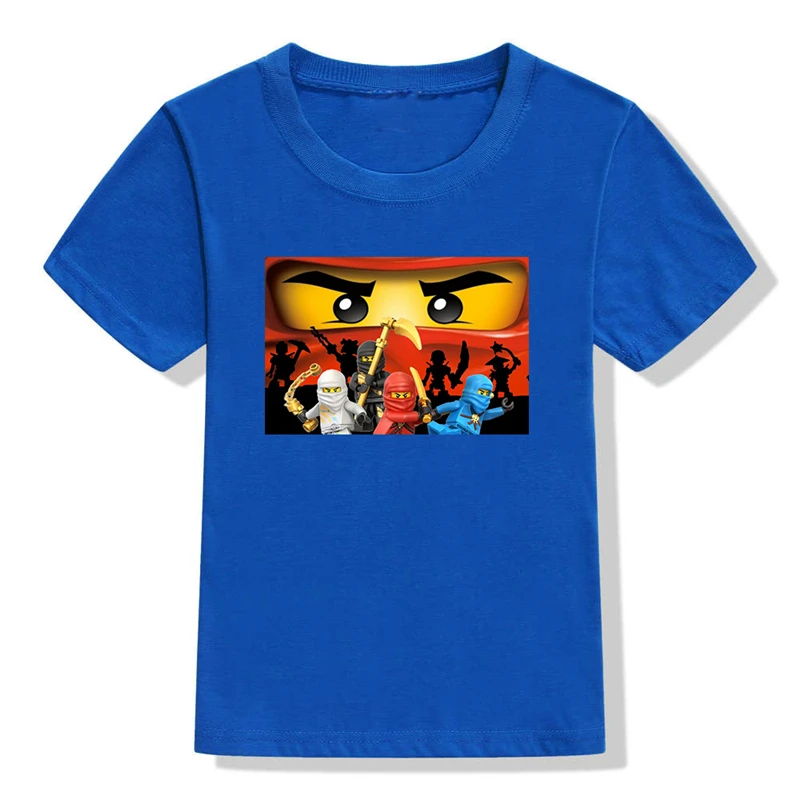 Ninja Ninjago/футболка для мальчиков топы девочек хлопковые футболки с рисунком Legoe