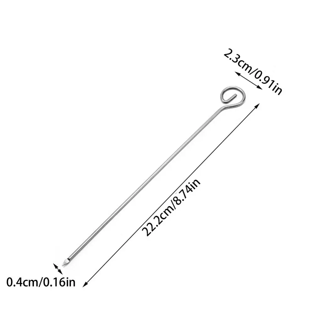 

10PCS Barbecue Skewers Stainless Steel Barbecue Sign Flat Sign Round Sign Barbecue Sign Outdoor Barbecue Cooking Tool