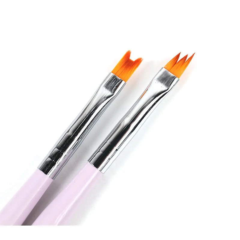 ANGNYA 2 шт. New Moon фигурные Кисти УФ-гелевая ручка для французского маникюра