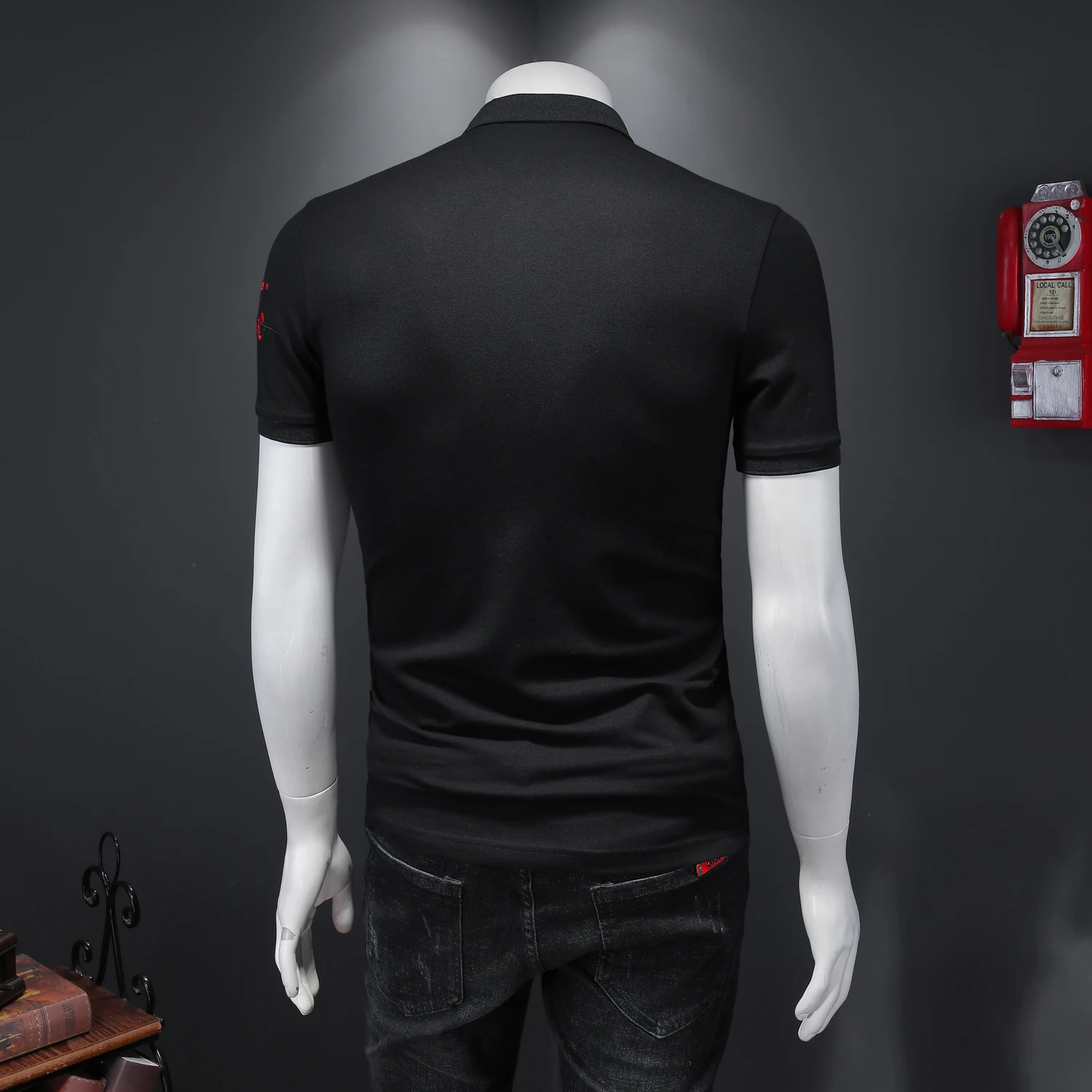 Мужская футболка-поло с отложным воротником летняя футболка коротким рукавом и