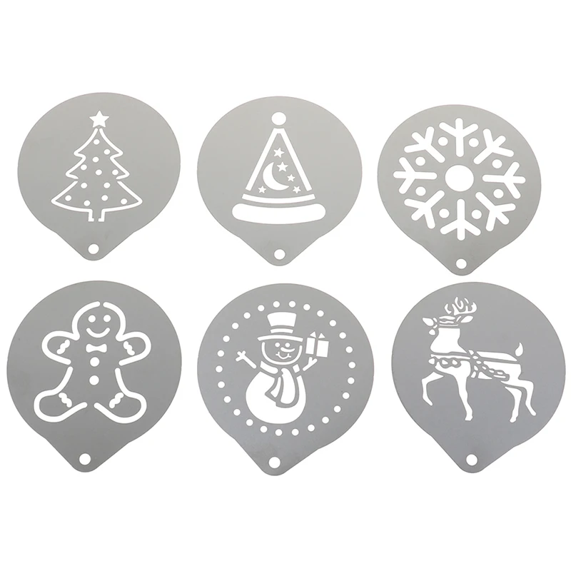 6 шт./лот металлические трафареты из нержавеющей стали для приготовления