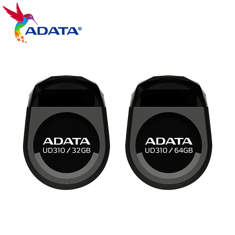 

USB 2,0 Adata оригинальный UD310 USB флеш-накопитель 64 ГБ 32 ГБ высокоскоростной Черный флеш-накопитель, карта памяти, мини U-диск для компьютера, ПК