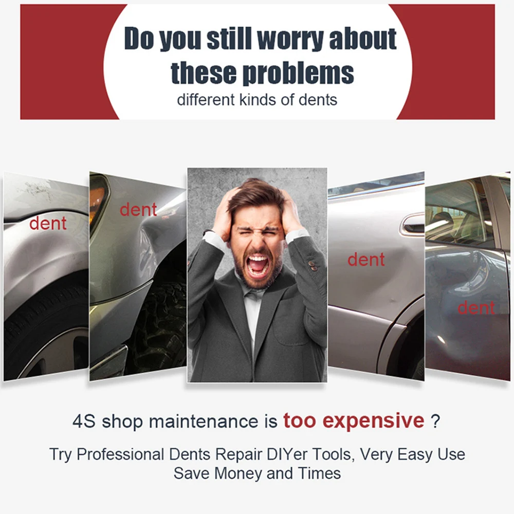 melhor Woyo Pdr007 Ferramenta De Reparo De Dente De Carro Sem Pintura De Alta Precisão Para Remoção De Dente De Carroçaria Ferramentas De Remoção De Caixa De Calor Folha De Metal Extrator De Dente