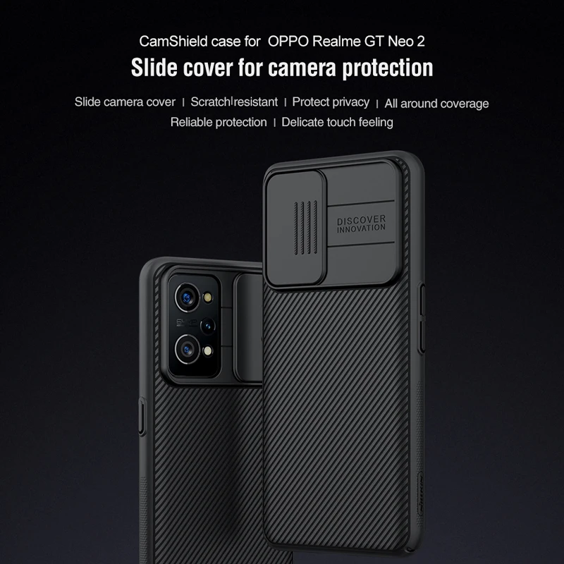 for realme gt neo 2 case чехол camera protection case slide privacy back cover nillkin camshield case free global shipping