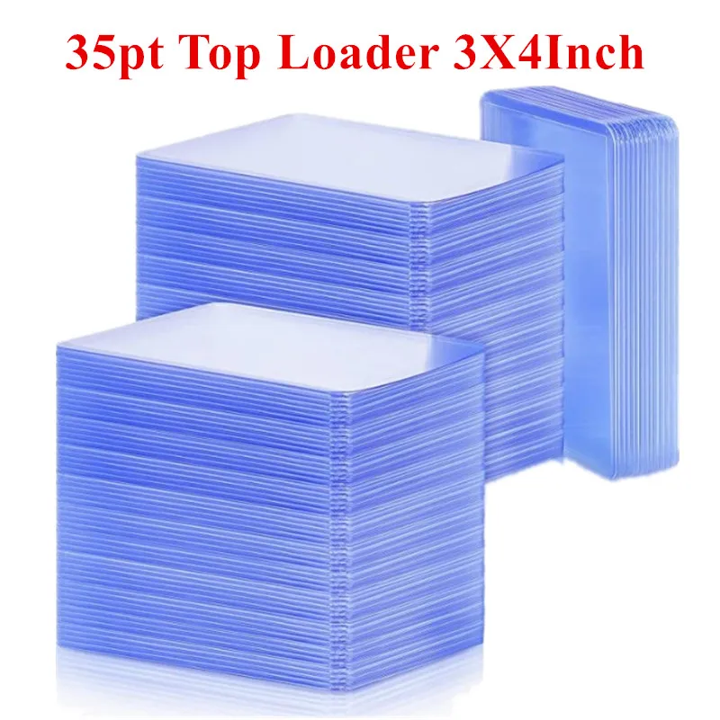 35pt Top Loader 3X4'' Game Cards Outer Sleeves Protector Board Gaming Trading Card Plastic Collect Holder Toploader Sports Card