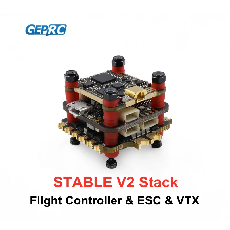 

GEP-STABLE V2 F4 Контроллер полета и 35A BL32 2-6S 4 в 1 ESC и 5,8g 600mW VTX стек для FPV гоночного дрона квадрокоптера RC части