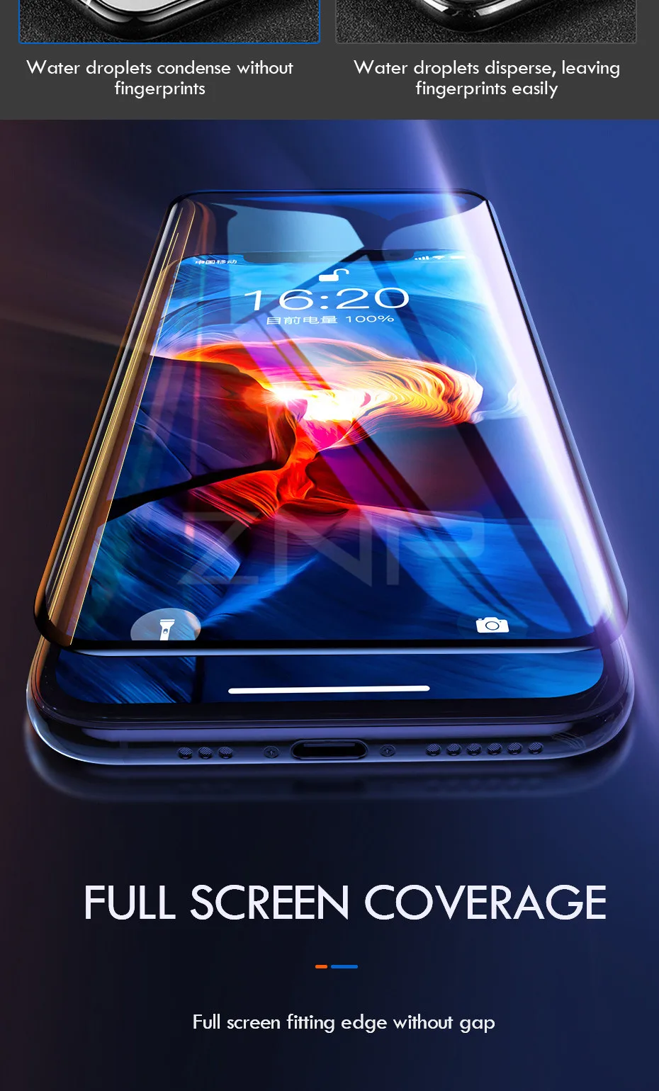 ZNP 200D Защитное стекло для iPhone 7 8 6 6S Plus X XS Max XR Защитная пленка для экрана для iPhone 11 Pro Max закаленное стекло